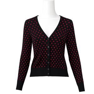 Brooks Brothers Merino Wool Polka Dot Cardigan - Size S